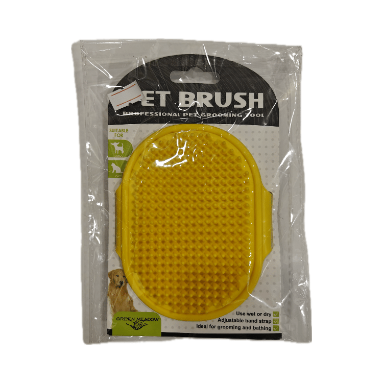Yellow Bath/Grooming Brush for Pets